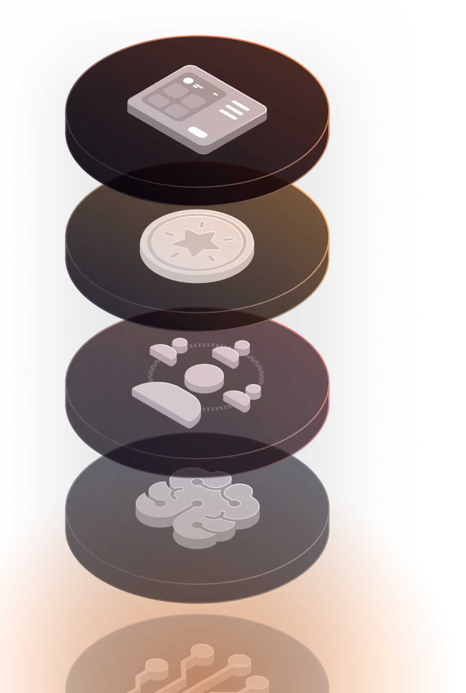 Icons representing investment management components, including data integration, analytics, trading platforms, and compliance, emphasizing the enterprise infrastructure and scalability of Milemarker™ Solutions for TAMPs and OCIOs.